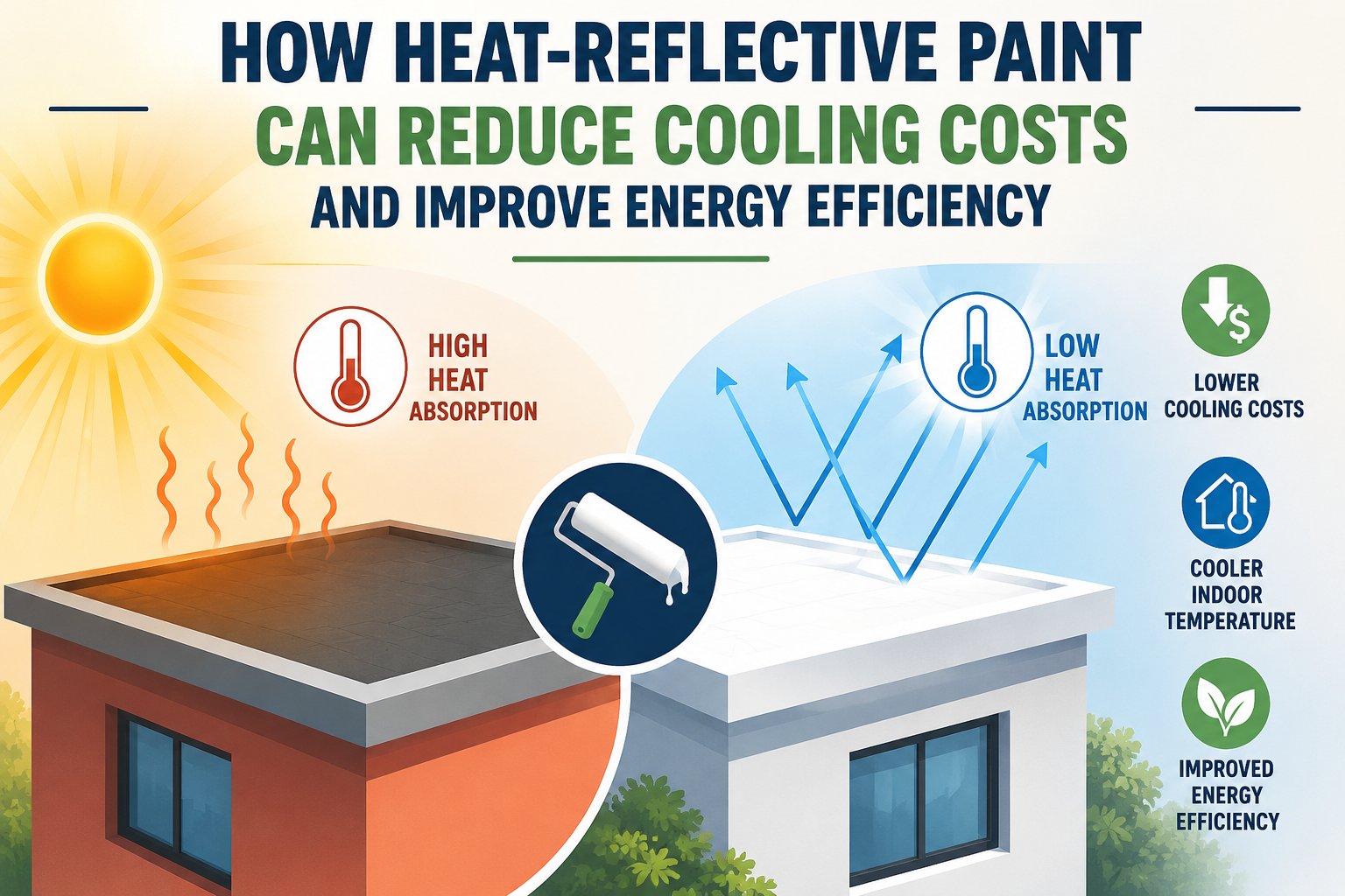 How Heat-Reflective Paint Can Reduce Cooling Costs and Improve Energy Efficiency